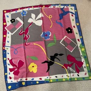 Tiffany & Co. Foulard 34” square silk scarf in new condition.Beautiful